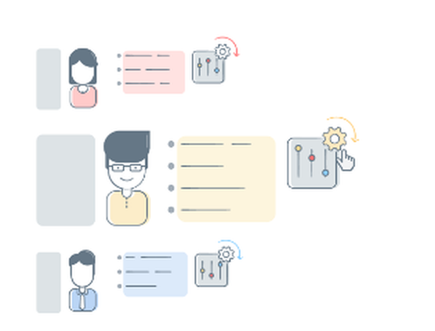 Three clearly structured report sections with profile and control illustrations